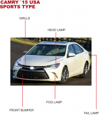 Toyota Camry USA SPORT Type 2015 FRONT BUMPER